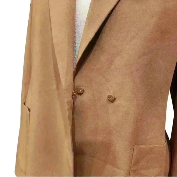 Calvin Klein Tan Waist Tie Blazer Jacket $139 - Picture 7 of 15